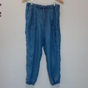 GAP Chambray Tencel Jogger Utility Drawstring Pant